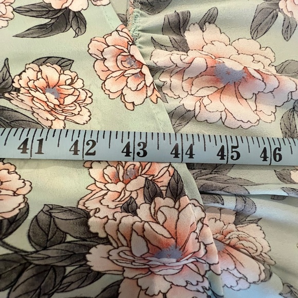 Altar'd State Women's Mint Floral Ruffle lined boho Dress, Size Medium - Picture 13 of 16
